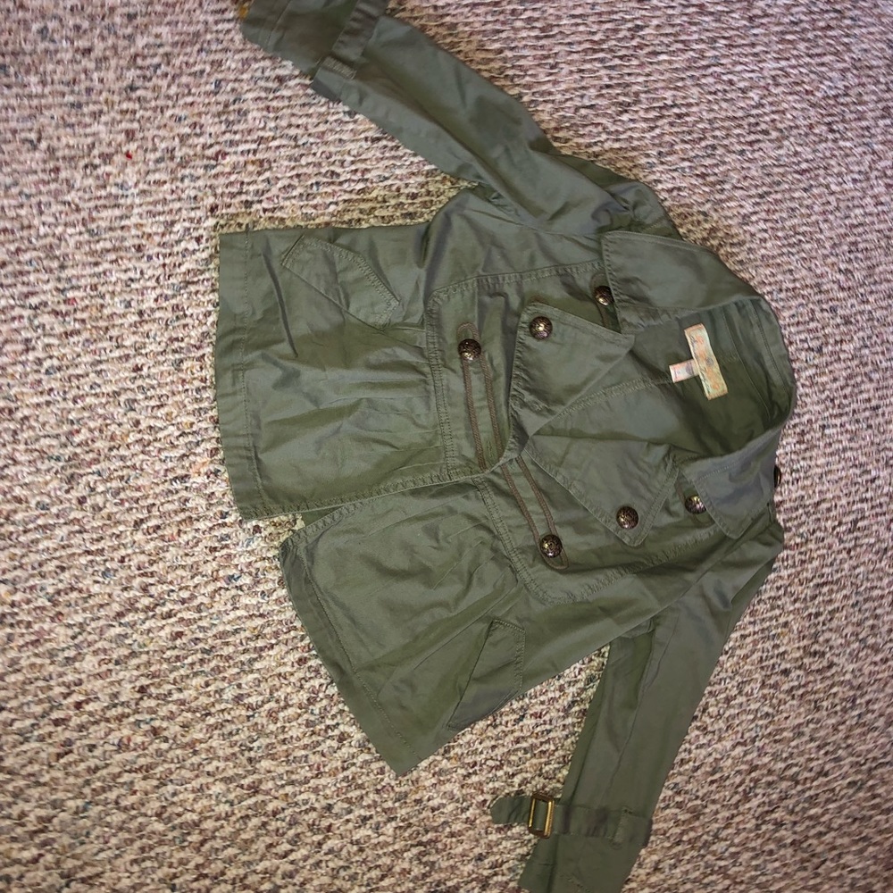 Women’s Olive Green Cropped Jacket
